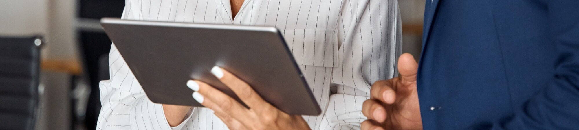 Woman using tablet